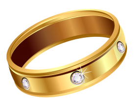 Gold Ring With Diamond PNG