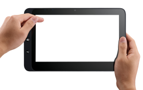 Hand Holding Tablet PNG