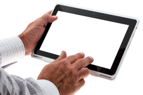 Hand Using Tablet PNG