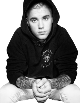 Justin Bieber Black & White PNG