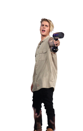 Justin Bieber Holding Gas Canone PNG
