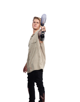 Justin Bieber Holding Gas Canone PNG