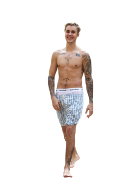 Justin Bieber in Underpants PNG