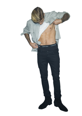 Justin Bieber Showing Sixpack PNG