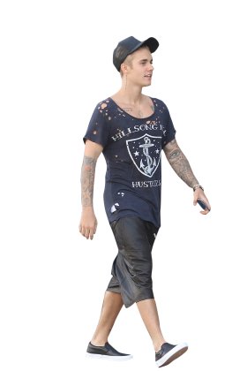Justin Bieber Walking PNG