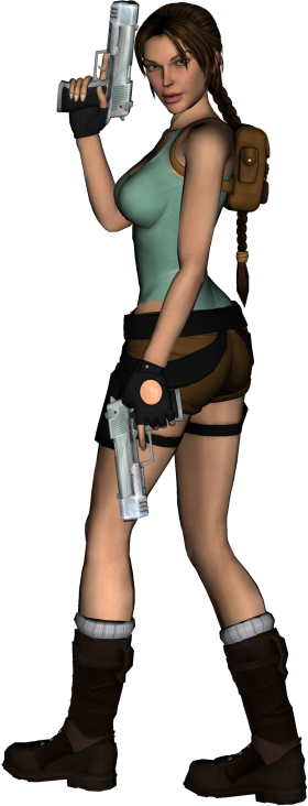 Lara Croft |  Tomb Raider  With Guns PNG