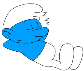Lazy Smurf PNG