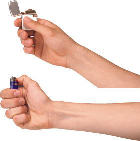 Lighter, Zippo On Hand PNG