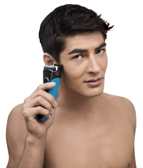 Man with Hair Trimmer PNG