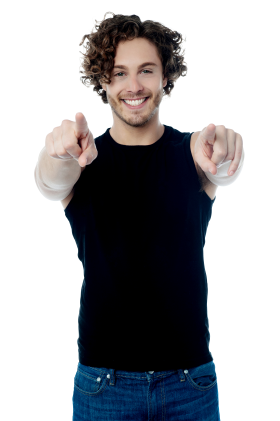 Men Pointing Front PNG