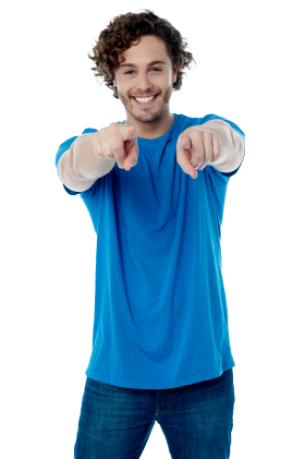 Men Pointing Front PNG
