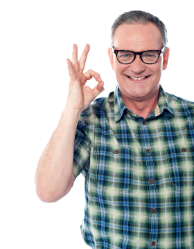 Men Pointing Perfect Symbol PNG