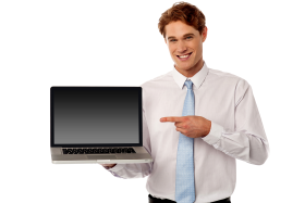 Men With Laptop PNG