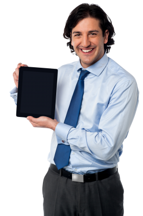 Men With Tablet PNG