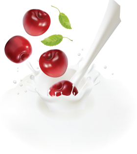 Milk and Cherrys PNG