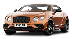 Orange Bentley Continental GT Speed Car PNG