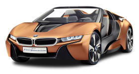 Orange BMW i8 Spyder Car PNG