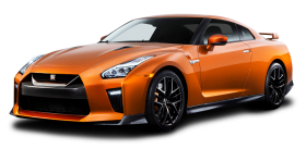 Orange Nissan GTR Car PNG