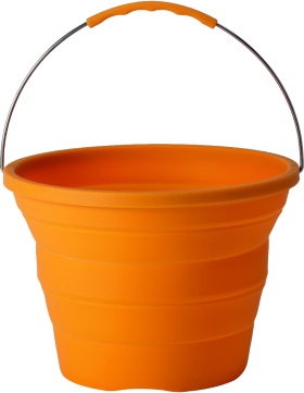 Orange PLastic Bucket PNG