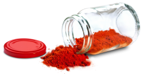 Paprika Powder Glass Containers PNG