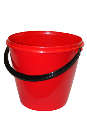 Red PLastic Bucket PNG