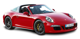 Red Porsche 911 Targa 4 GTS Car PNG