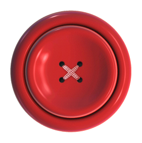 Red Sewing Button With 4 Hole PNG