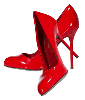 Red  Women Shoe PNG