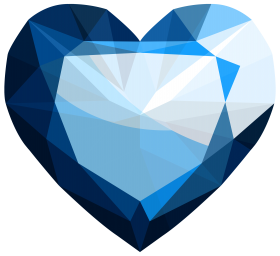 Sapphire Heart PNG