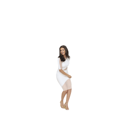 Selena Gomez White Dress PNG
