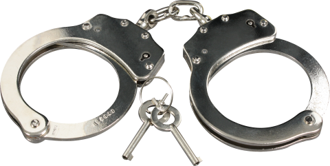 Silver Handcuffs PNG