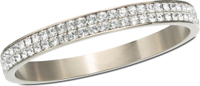 Silver Ring  With Diamond PNG