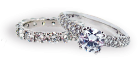 Silver Ring  With Diamond PNG