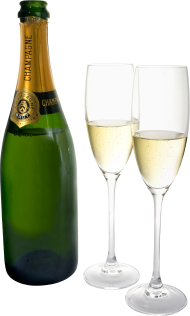 Sparkling Wine From A Bottle PNG