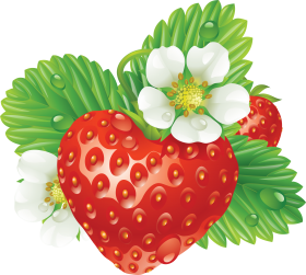 Strawberry Heart-Shaped PNG