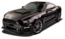 Stylish Black Ford Roush RS Mustang Car PNG