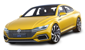 Volkswagen Sport Coupe GTE Yellow Car PNG