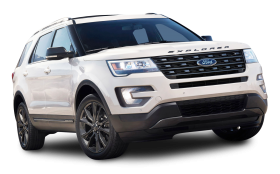 White Ford Explorer SUV Car PNG