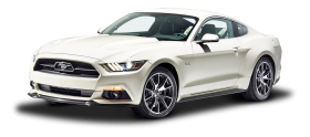 White Ford Mustang GT Fastback Car PNG