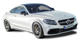 White Mercedes AMG C63 S Coupe Car PNG