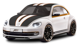 White Volkswagen Beetle Car PNG