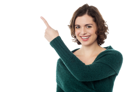Women Pointing Left PNG
