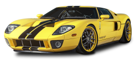 Yellow Ford GT Car PNG