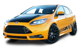 Yellow Ford Shelby Focus ST Car PNG