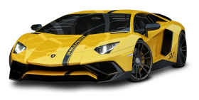 Yellow Lamborghini Aventador Car PNG