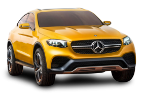 Yellow Mercedes Benz GLC Coupe Car PNG