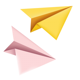 Yellow  Paper Plane PNG