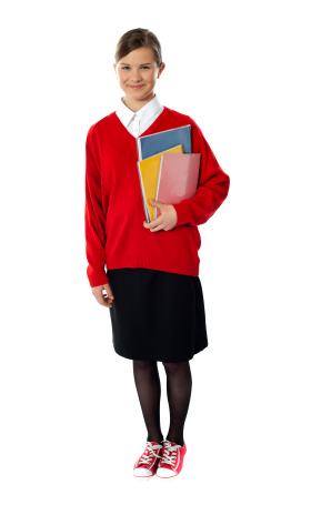 Young Girl Student PNG
