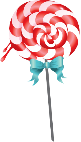 Red and White Lollipop PNG