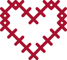 Red Gitter Heart PNG
